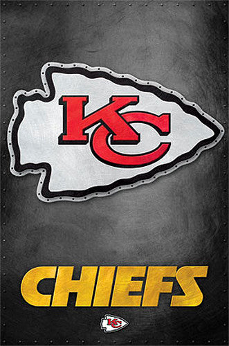 Kansas City Chiefs Official NFL Football Team Logo Poster - Costacos Sports
