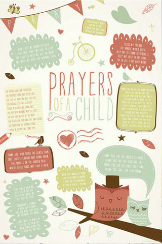 Prayers of a Child Christian Inspirational Poster - Slingshot Publishing