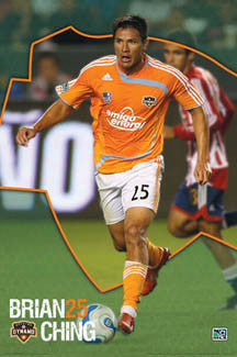 Brian Ching "Superstar" Houston Dynamo MLS Soccer Action Poster - Aquarius 2008