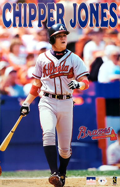 Chipper Jones Blast Atlanta Braves MLB Baseball Action Poster