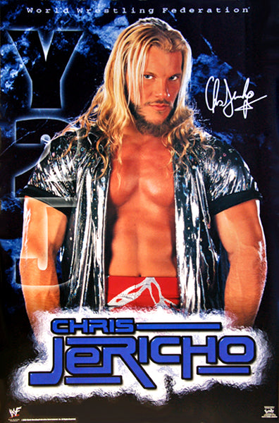Chris Jericho "Y2J" WWF WWE Professional Wrestling Poster - Funky Enterprises 2000