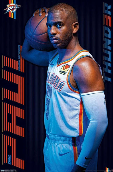 Chris Paul "Big-Time" Oklahoma City Thunder NBA Basketball Official Team Logo Poster - Trends International