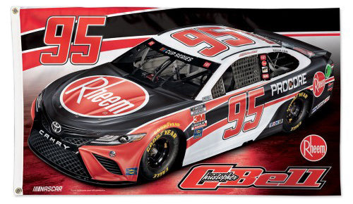 Christopher Bell Rheem Toyota #95 Official NASCAR Deluxe-Edition 3'x5' Banner Flag - Wincraft 2020