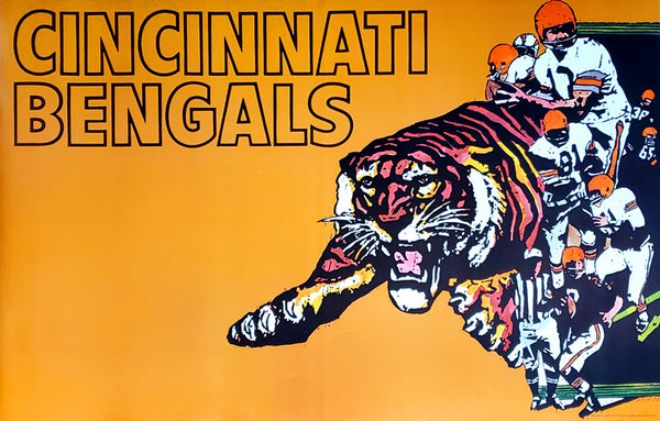 Cincinnati Bengals NFL Collectors Series Theme Art Poster (1970 Vintage Original)