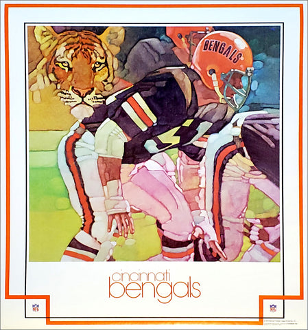 Cincinnati Bengals NFL Football Vintage Theme Art Poster (1979) - DAMAC Inc.