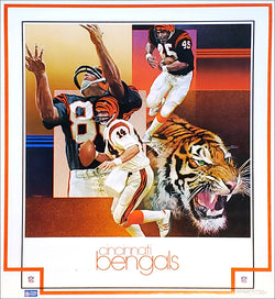 Cincinnati Bengals 1981 NFL Football Vintage Theme Art Poster (Chuck Ren) - DAMAC Inc.