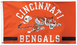 Cincinnati Bengals Retro 1968-69-Style Official NFL Football Deluxe 3' x 5' Team Flag - Wincraft Inc.