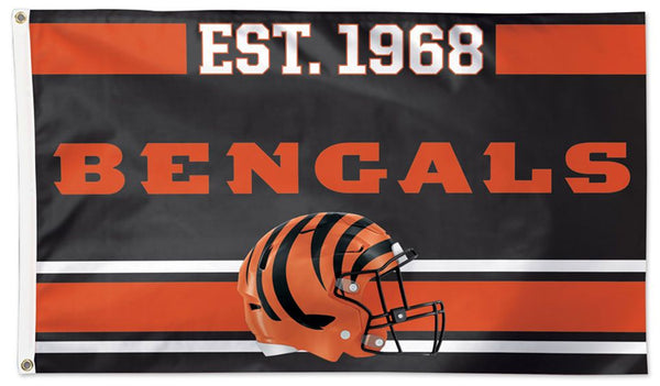 Cincinnati Bengals "Est. 1968" Official NFL Football Deluxe-Edition 3' x 5' Team Flag - Wincraft Inc.