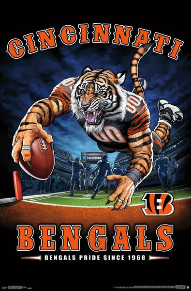 Cincinnati Bengals "Bengals Pride Since 1968" NFL Theme Art Poster - Liquid Blue/Trends Int'l.