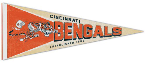 Cincinnati Bengals NFL Retro 1968-69-Style Premium Felt Collector's Pennant - Wincraft Inc.