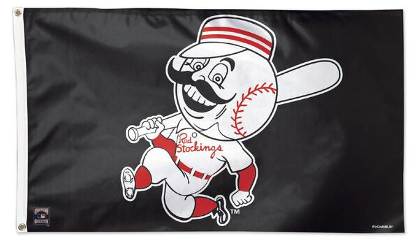 Cincinnati Reds "Running Mr. Red" (1953-67) Cooperstown Collection MLB Baseball Deluxe-Edition 3'x5' Flag