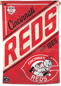 Cincinnati Reds "Since 1869" MLB Cooperstown Collection Premium 28x40 Wall Banner - Wincraft Inc.