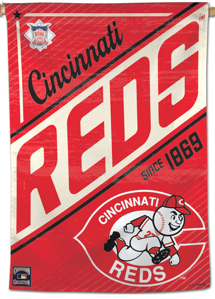 Cincinnati Reds World Series Championship Banner Flag Wall Art 