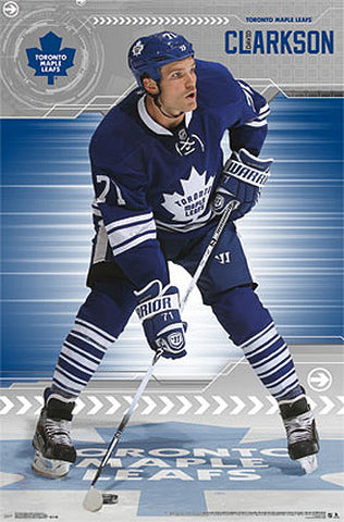 David Clarkson "Blue and White" Toronto Maple Leafs NHL Action Poster - Costacos 2014