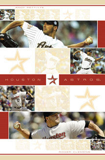 Houston Astros "Aces" Andy Pettitte and Roger Clemens Poster - Costacos 2004