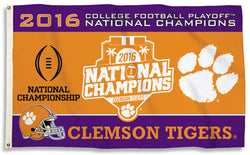 Clemson Tigers 2016 NCAA Football National Champions Official 3'x5' FLAG