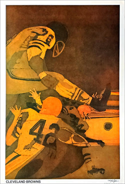 Cleveland Browns NFL Collectors Series Vintage Original Team Theme Art Poster - NFL Collectors Series 1968