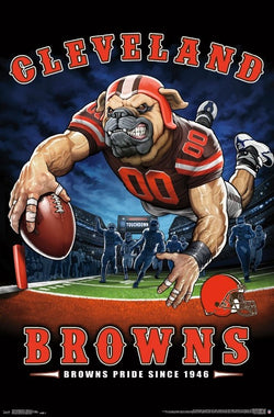 Cleveland Browns "Browns Pride Since 1946" NFL Theme Art Poster - Liquid Blue/Trends Int'l.