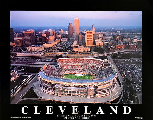 Cleveland Browns Stadium From Above Poster Print - Aerial Views