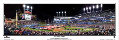 Cleveland Indians 2016 World Series Game Night Panoramic Poster Print - Everlasting