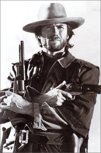 Clint Eastwood "Gunslinger" Classic Black-and-White Poster - Wizard & Genius