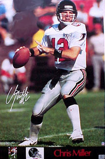 Chris Miller "Action" Atlanta Falcons QB NFL Action Poster - Marketcom 1991
