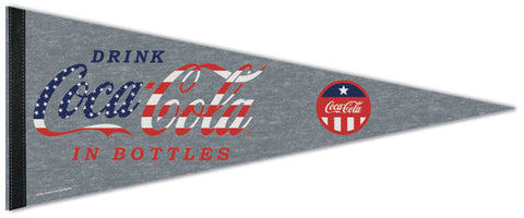 Coca-Cola "Drink In Bottles" Patriotic-Style Premium Felt Pennant - Wincraft Inc.