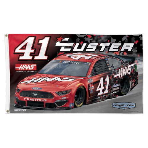 Cole Custer Haas Mustang #41 Official NASCAR Deluxe-Edition 3'x5' Banner Flag - Wincraft 2020
