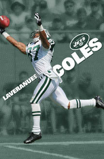 Laveranues Coles "One-Hand Grab" New York Jets NFL Poster - Costacos 2006