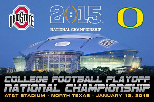 College Football Playoff National Championship Game 2015 Official Poster (Oregon vs Ohio State)