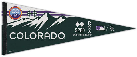 Colorado Rockies "ROX 5280" Official MLB City Connect Style Premium Felt Pennant - Wincraft Inc.