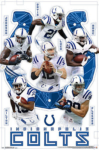 Indianapolis Colts "Six-Pack" NFL Action Poster - Luck, Hilton, Fleener, Johnson, Davis, Gore