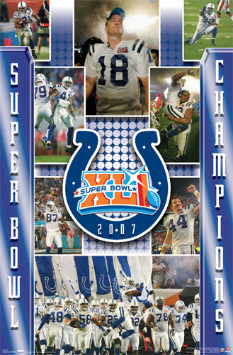 Indianapolis Colts Super Bowl XLI "Celebration" Commemorative Poster - Costacos 2007