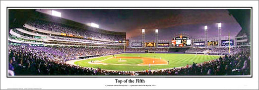 Chicago White Sox "Top of the Fifth" New Comiskey Park Panoramic Poster Print - Everlasting Images