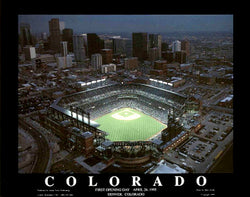 Colorado Rockies Coors Field First Opening Day Poster - Aerial Views 1995