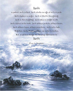 Love Inspirational Poster (I Corinthians 13) - Wizard & Genius 2001