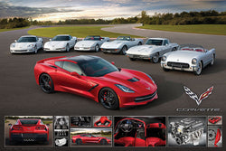 Corvette Stingray "It Runs in the Family" Autophile Profile Sports Car Poster - Eurographics
