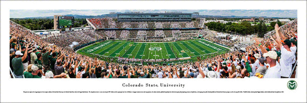 Colorado State Rams Football Stadium Gameday Panoramic Poster Print - Blakeway Worldwide