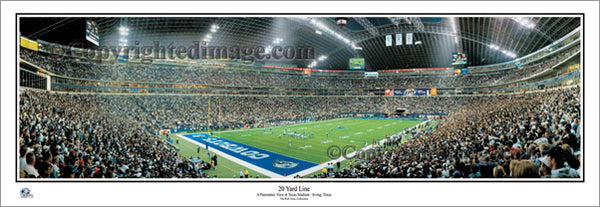 Texas Stadium "20 Yard Line" Dallas Cowboys Panoramic Poster Print - Everlasting Images