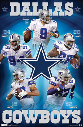 Dallas Cowboys "Super Five" NFL Action Poster - Costacos Sports