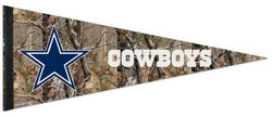 Dallas Cowboys Realtree Camo Style Premium NFL Felt Pennant - Wincraft