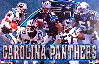 Carolina Panthers "Five Stars" NFL Action Poster (1997) - Starline Inc.