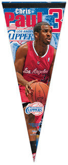 Chris Paul "Clippers Action" Premium Felt Collector's Pennant (LE /1000) - Wincraft
