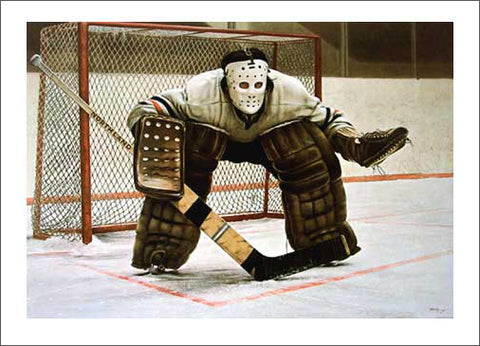 At the Crease (Classic Goalie) Hockey Art by Ken Danby Official Large-Size Art Print