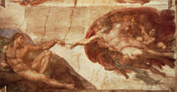 Michelangelo's Creation of Adam (Sistine Chapel Detail)
