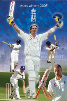 Team England Cricket "Ashes Winners 2005" (The Batsmen) Poster - Pyramid Posters