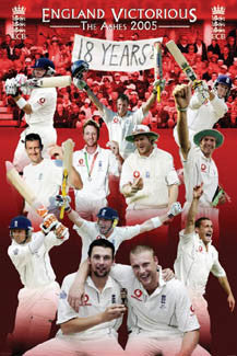 Cricket "England Victorious" (The Ashes 2005) Championship Commemorative Poster - Pyramid Posters