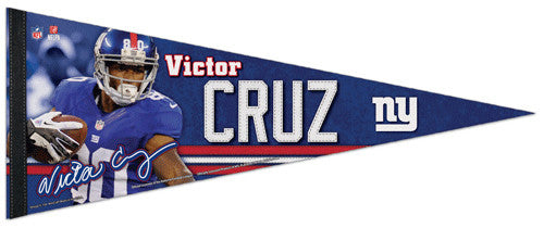 Victor Cruz "Signature Series" Premium NFL Felt Collector's Pennant (2012) - Wincraft