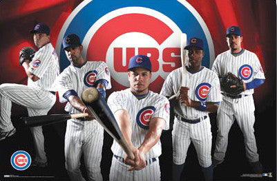 Chicago Cubs "Big Five" MLB Action Poster - Costacos 2009