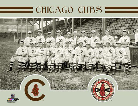 Chicago Cubs 1908 World Series Champions Team Portrait Premium Poster Print - Photofile Inc.